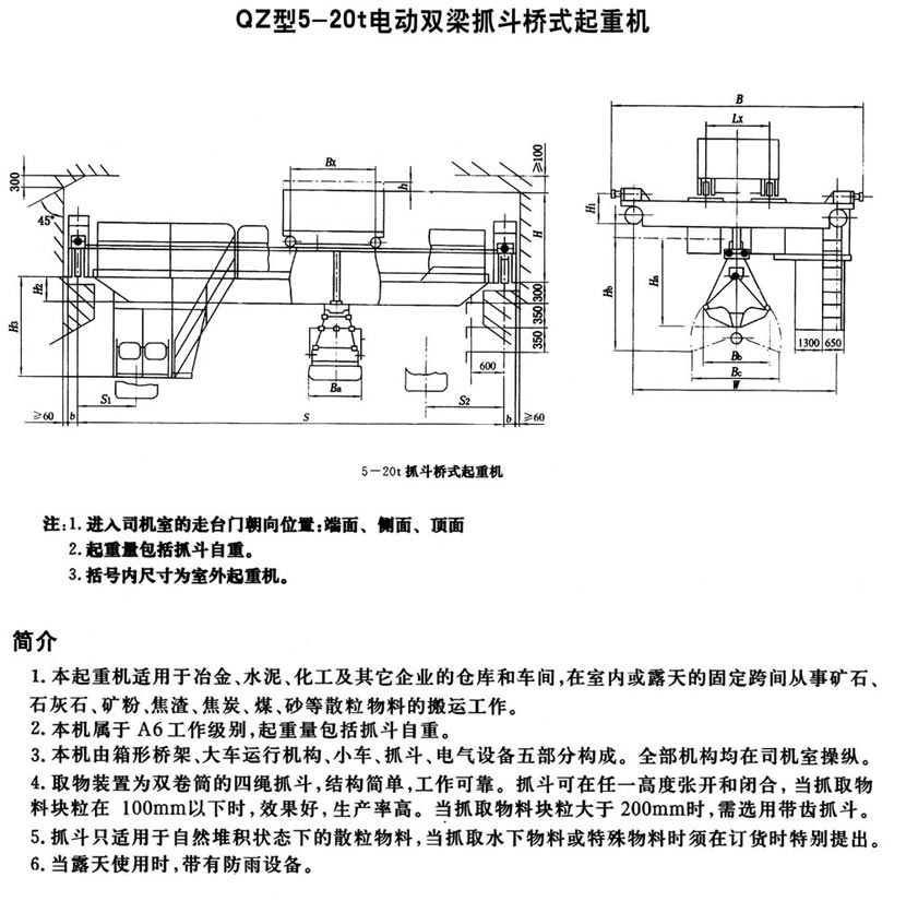 QZ型抓斗桥式起重机